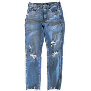 GAP High Rise Deconstructed Vintage Slim Jeans in Washwell Size 6/28L (Like New)